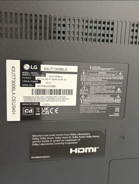 TV LG 43UR73006LA smart TV