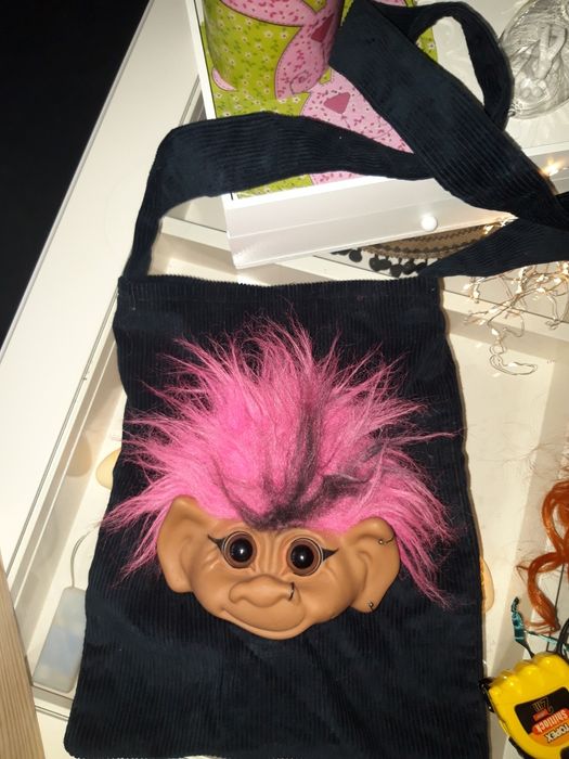 Torba Siatka z Trollem Elfem Handmade