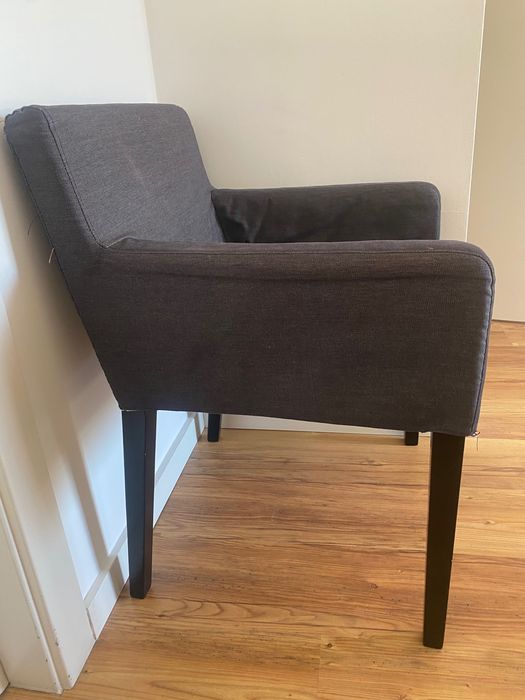 Vendo cadeira com forro antracite ikea