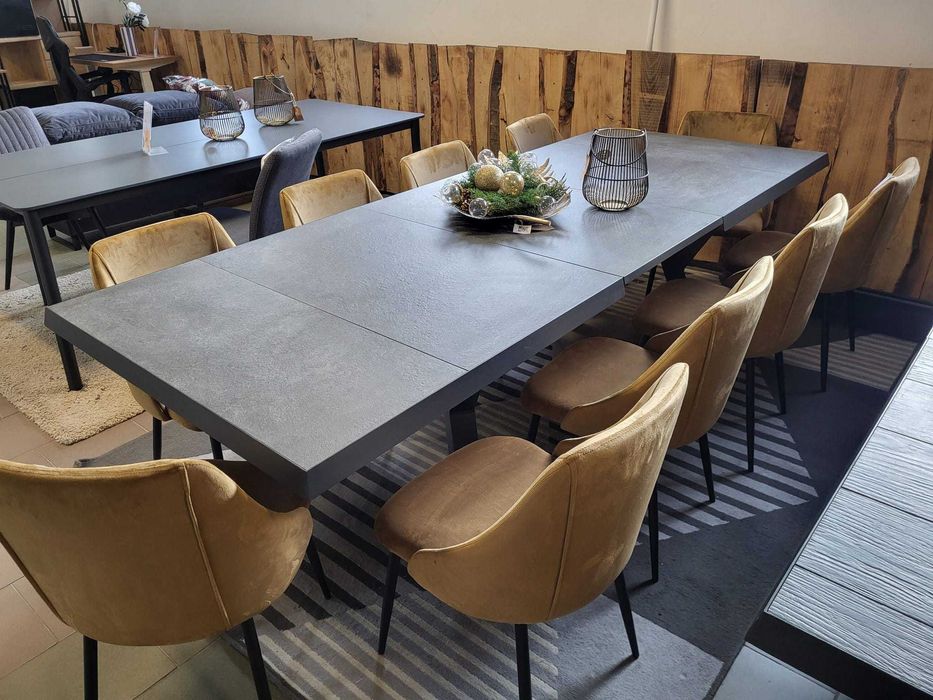 Stół ogrodowy aluminium/ceramika MURCIA rozkładany 204/264x102cm