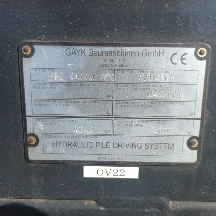 Палебійна машина Gayk HRE 4000J