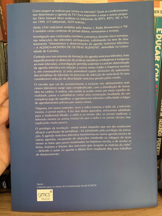 Livro NOVO  A Agenda-Montra de Outras Agendas