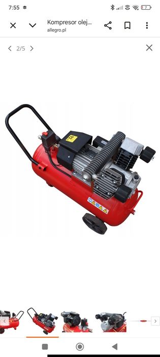 Gwarancja Sprężarka kompresor Shamal HD65DV 330 l/min LT 50 10 BAR