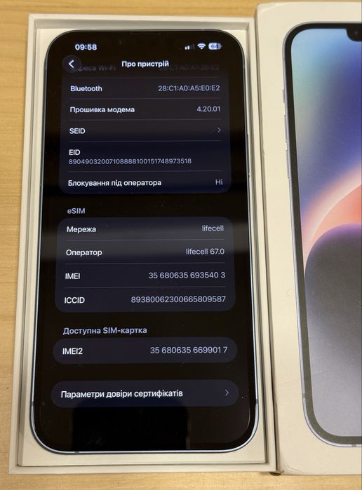 Apple iPhone 14 Plus синий 128gb, neverlock