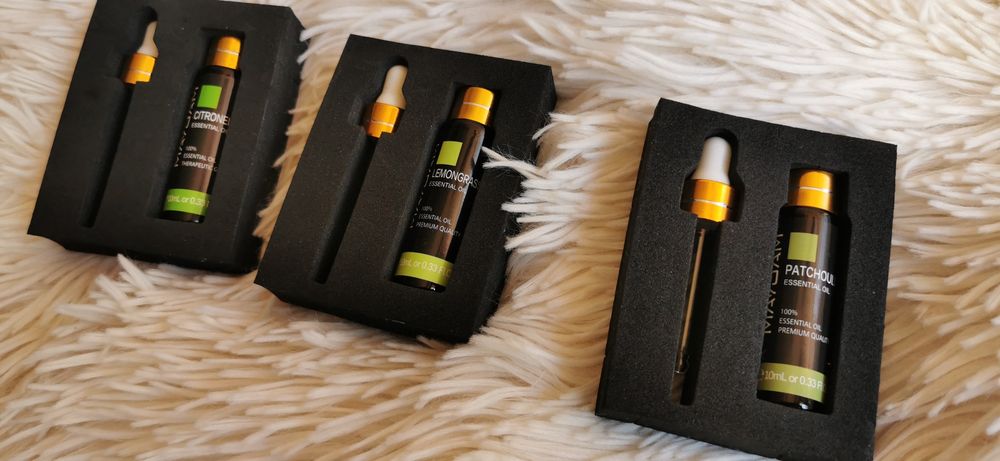 Olejki eteryczne patchouli, trawa cytrynowa, citronella