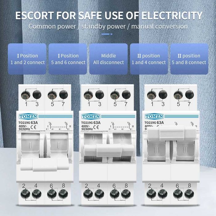 Перемикач навантаження 1-0-2 (введення резерву) TO219G 2х полюсний