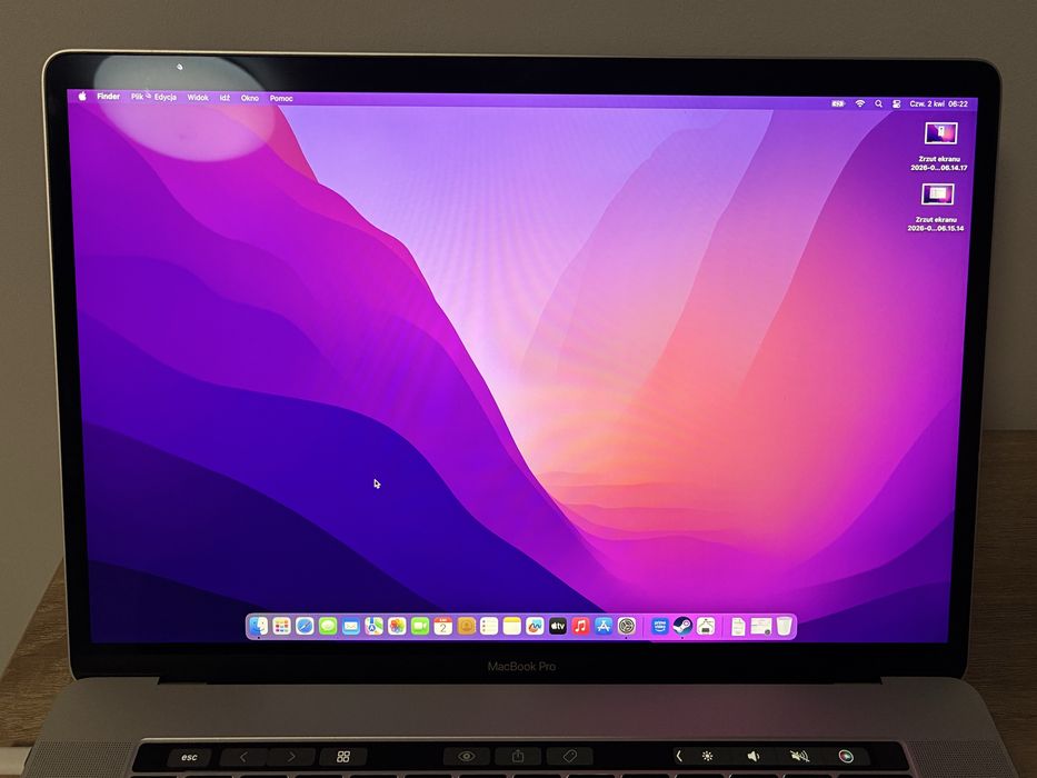 Apple Macbook Pro i7 16GB 512GB  bateria serwis - stan dobry