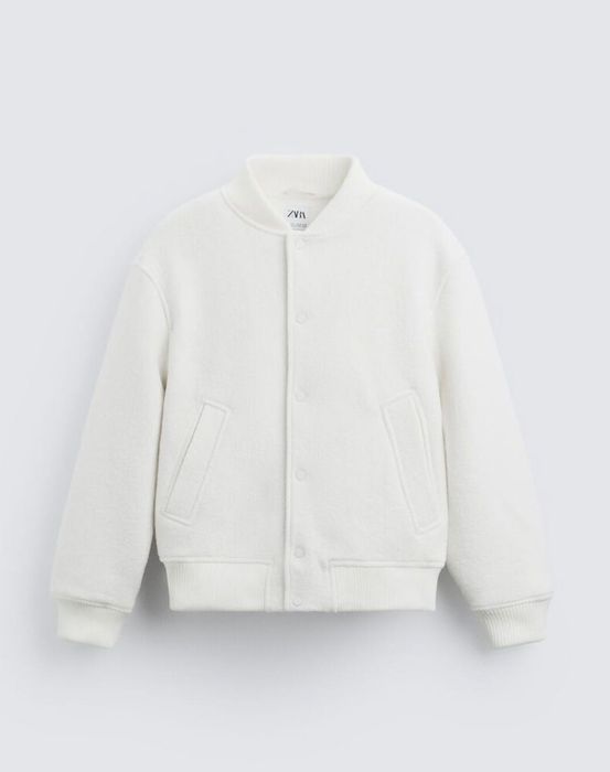 Куртка бомбер  zara із вовняного букле