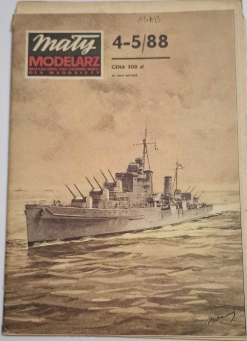 Mały Modelarz 4-5/88 Krążownik HMS Dido Stan Kolekcjonerski