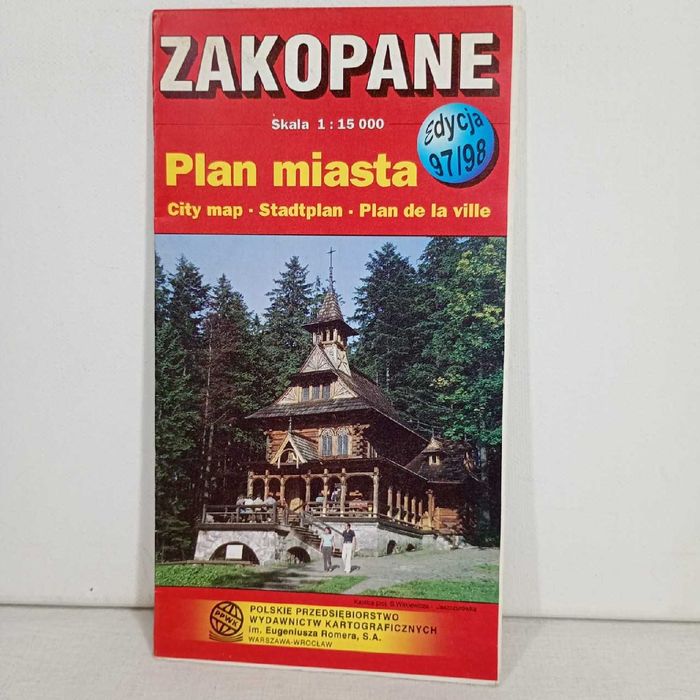 Zakopane. Plan miasta 1:15000. Edycja 97/98