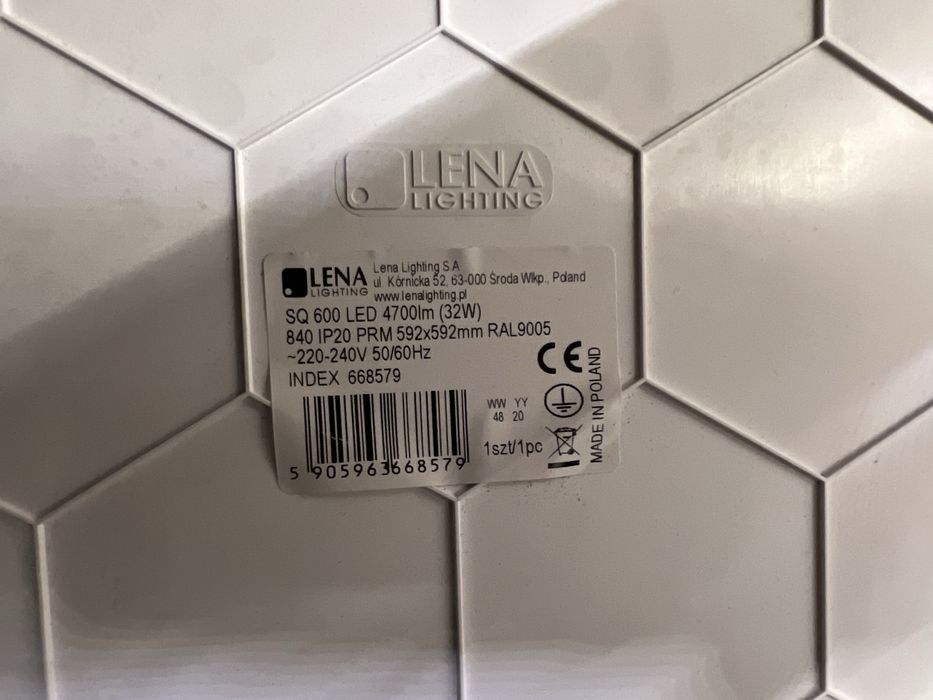 Lampa Plafon LED Lena Lighting SQ 600 czarny