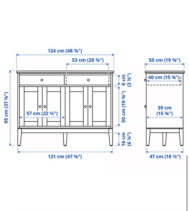 Kredens bufet komoda Ikea Idanas 804.960.25