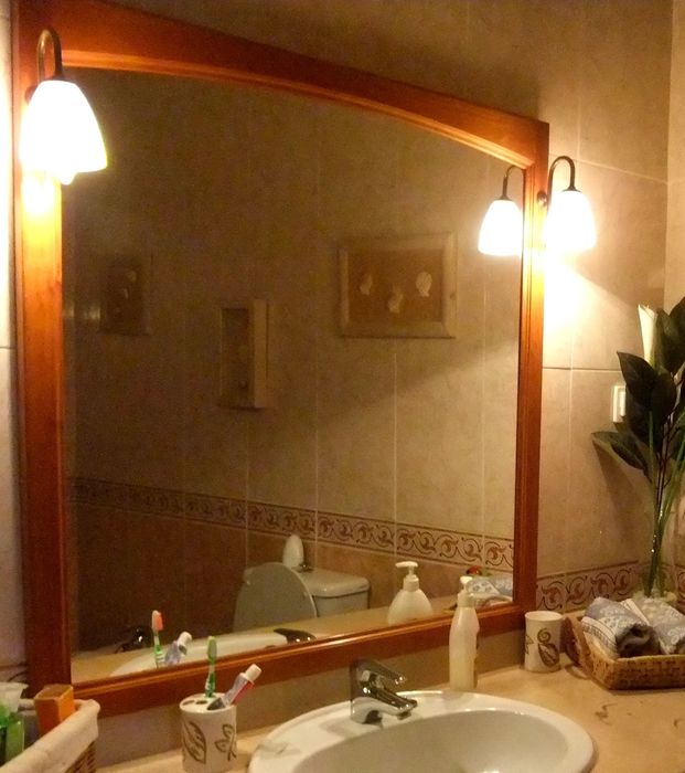 Espelho de Parede Rústico para casa de banho