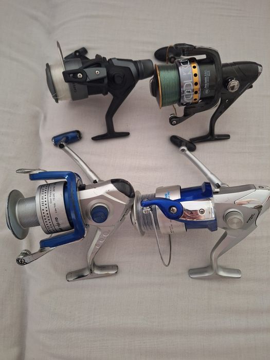 6 carretos de pesca, 4 de surfcasting e 2 de spinning ou boia.