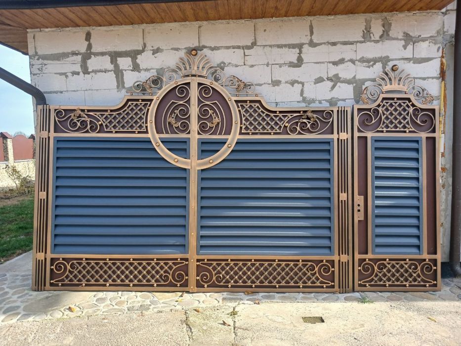 Ковані ворота з хвірткою | Нові | Готові | По собівартості