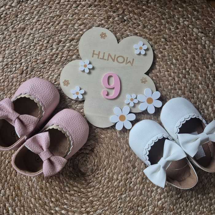 Buciki chrzest dziewczynka Milulove  0/6 mc lub 6/12