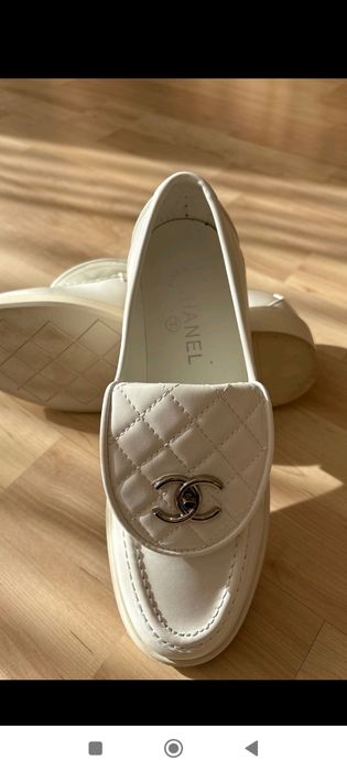 Chanel mokasyny damskie białe 36