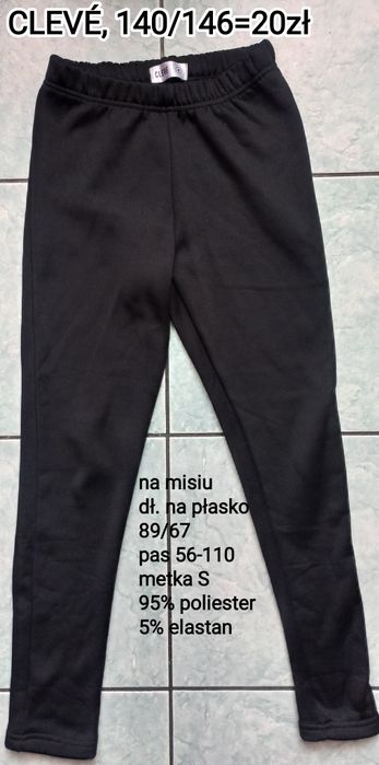 Legginsy dziewczęce ocieplane cleve.