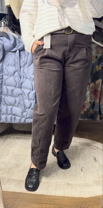 Вельветові штани mom Miss Bloom коричневі Італія розмір M