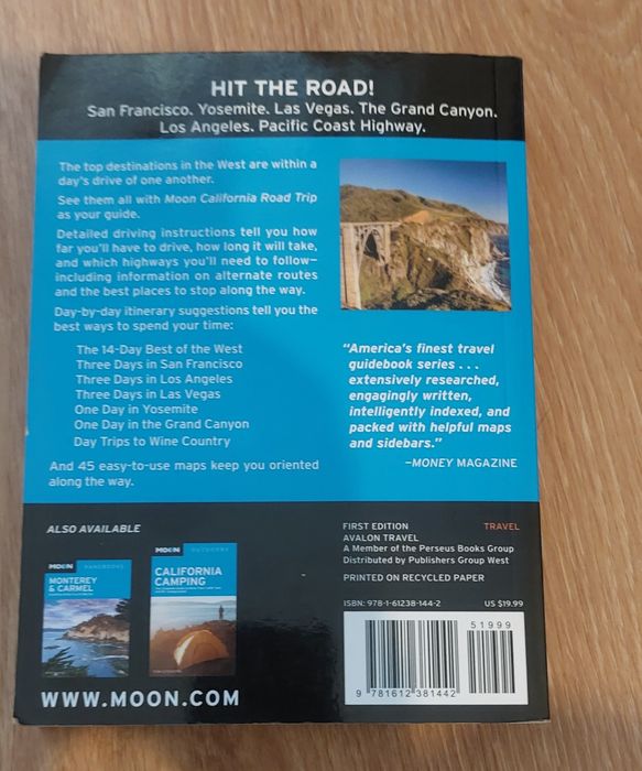 Livro Califórnia Road Trip da Moon