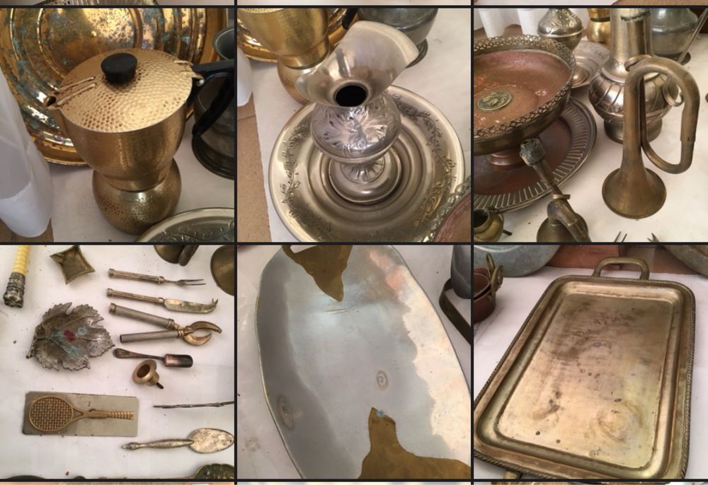 Antiguidades anos 70 80 vintage bronze ferro latao estanho fogo etc