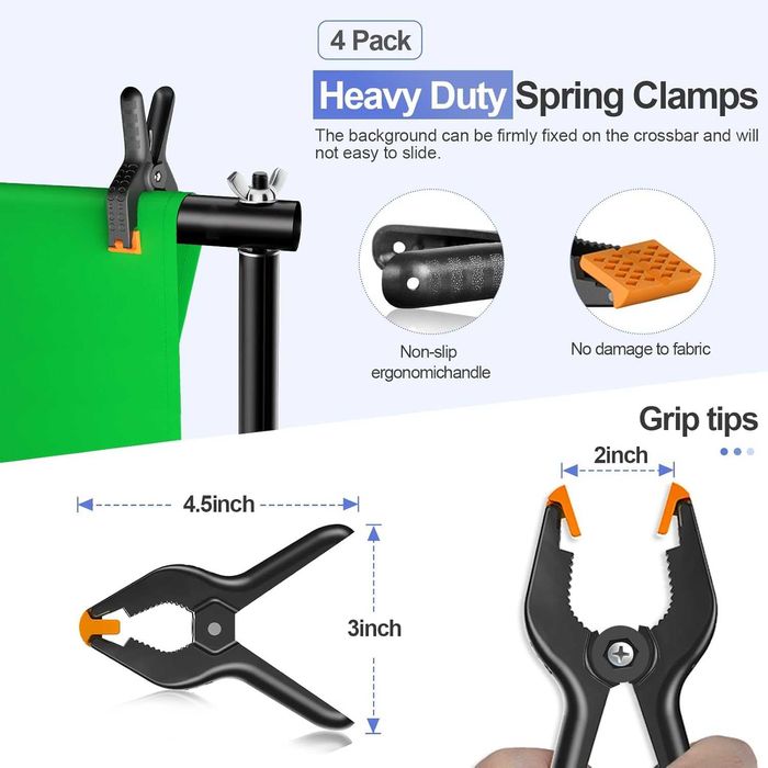 EMART Zestaw stojaków na tło do studia fotograficznego, 2,6 x 3,0 m