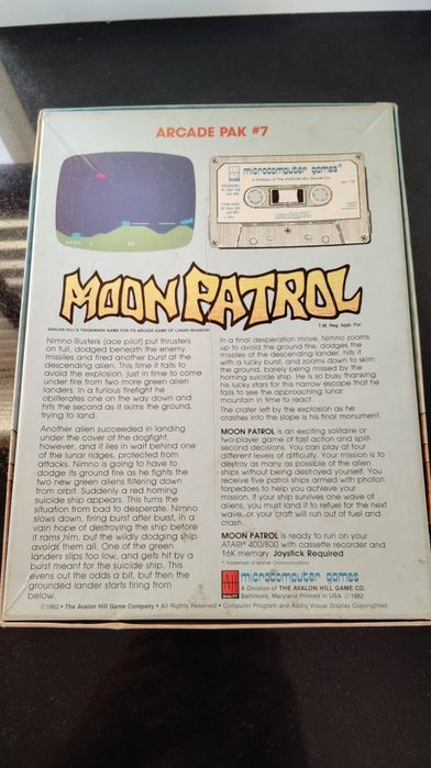 Atari Moon Patrol kaseta