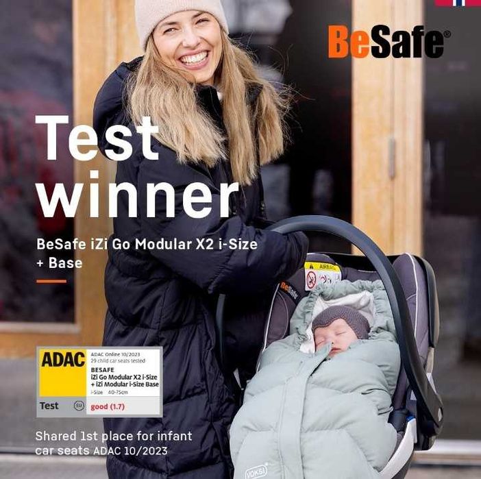 Cadeira auto 0+ Besafe NOVO