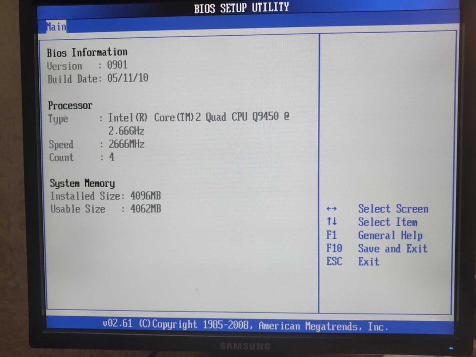 Asus P5QL-CM, Intel Core2 Quad Q9450 4 ядра 2.66Ghz 12mb Cache, 4GB