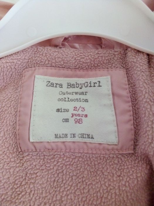 Zara Baby Girl - kurteczka z kapturem rozm 98
