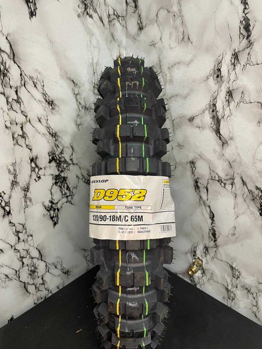 Акція ! Шина на мотоцикл 120/90 R18 Dunlop D952 65M | Крос / Ендуро