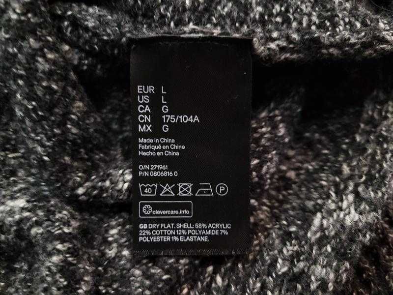 Вязаное женское платье оверсайз H&M