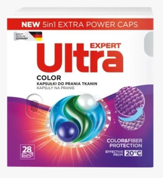 Kapsułki do prania ultra extra color 28 szt 5in1 power caps 3 kartony