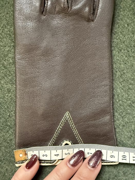 Brązowe damskie rękawiczki