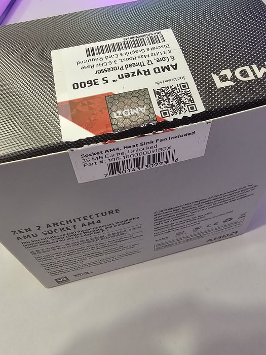 Ryzen 5 3600 chłodzenie Wraith Stealth nowe