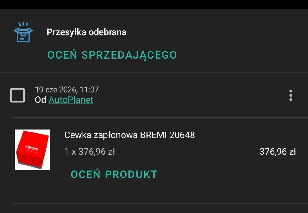 Cewka zapłonowa Bremi 20648 audi