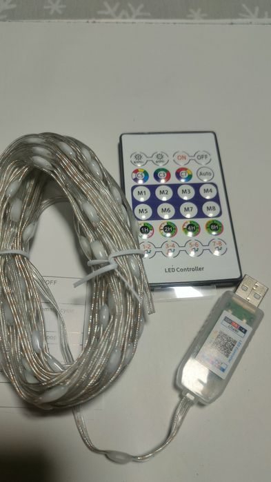 Taśma LED RGB lampki choinkowe aplikacja Bt