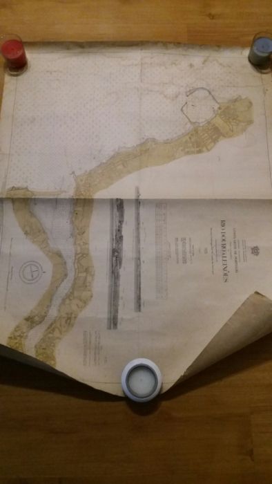 Tela do plano hidrográfico do Rio Douro a Leixões