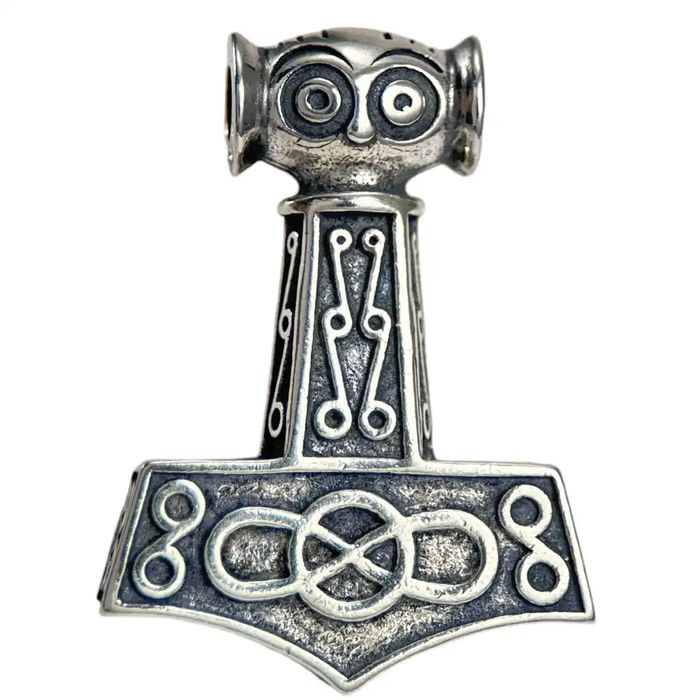 MŁOT THORA - Mjöllnir, masywny wisiorek, srebro