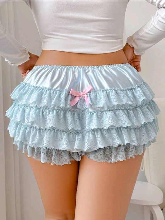 Nowe Śliczne Frywolne Majtki Z Eleganckimi Koronkami Kokardkami