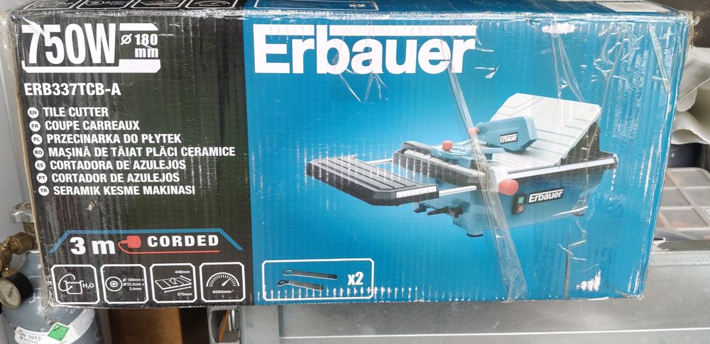 Przecinarka do glazury erbauer 750W aluminiowy blat