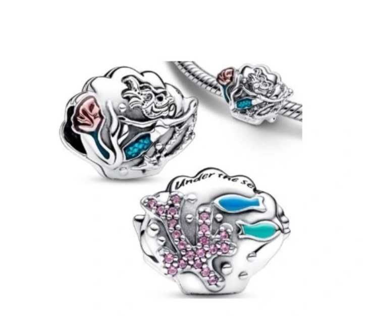 Charms Mała Syrenka Ariel srebro Disney S925