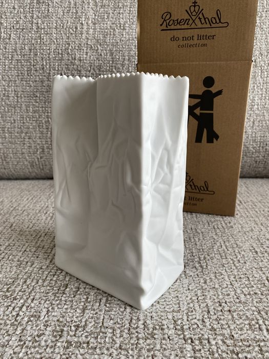 Wazon Rosenthal 18 cm toreba papierowa Kolekcja Do not Litter