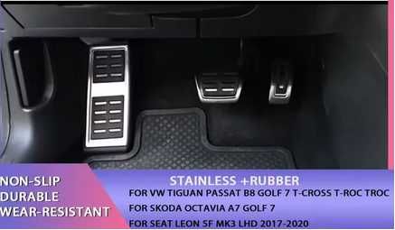 Nakładki na pedały samochodowe VW GOLF 7 8 GTi MK7 PassatB8 Octavia 5E