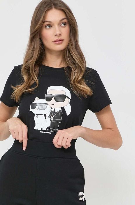 Футболка Karl Lagerfeld new Collection чорна біла