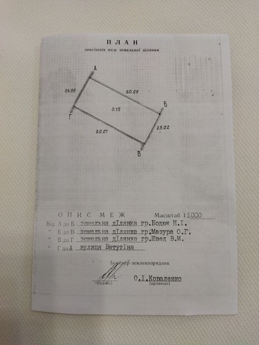Продаж приватизованої землі 10с в с.Руська Поляна