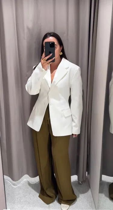 білий жакет zara