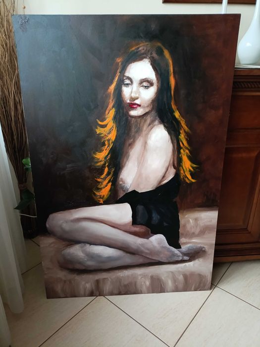 XXL bardzo duży obraz olejny. Marek Grzegorz - Whisper of Light 120x80