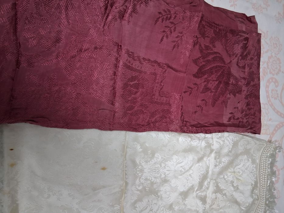 Cortinas em linho caseiroro e renda