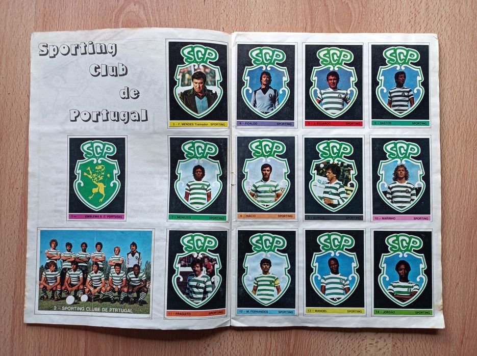 Caderneta cromos futebol e juventude 80/81
